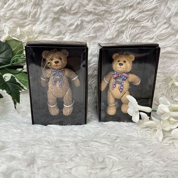 Vintage in Box Collectible 100th Anniversary Teddy Bear Ornament 1902 & 2002 New - Picture 1 of 6